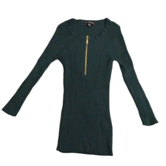 Emerald Green Zip Up Top - Picture 1 of 4